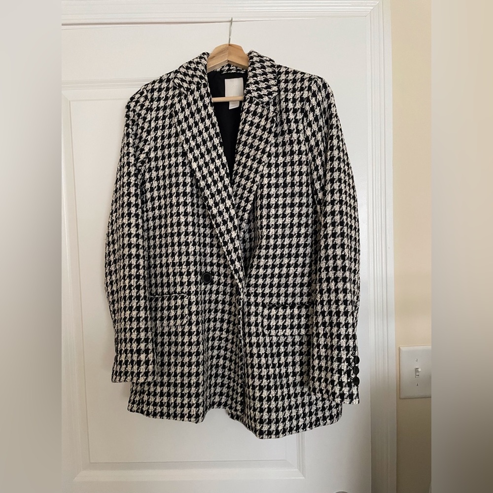 H&M houndstooth blazer